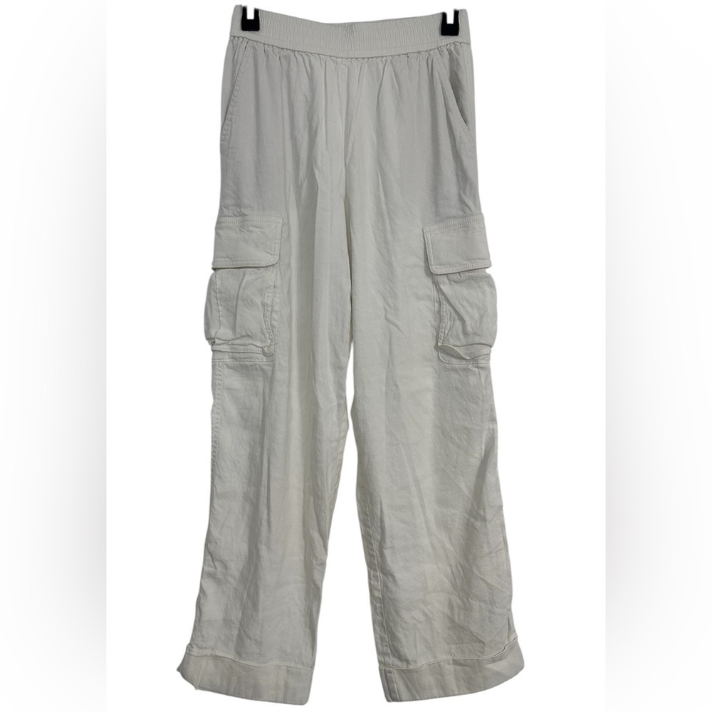 Alice + Olivia PANTALON Cargo Ivory Wide Leg Cargo Pull on Pants Size 2 or XS